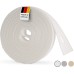 BAUHELD 6 m roller shutter belt, 14 mm, white, made in Germany, for roller shutters on doors and windows, high tear resistance and UV stability, roller shutter webbing suitable for belt winder