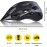 Dunlop Bicycle Helmet with Light - Bicycle Helmet for Men and Women - Bicycle Helmet Size - with LED Lighting - 3 Light Modes - Black