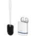 MR.SIGA Toilet Brush and Holder, Toilet Brush with Wall Mounted Container for Bathroom, White