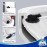 MR.SIGA Toilet Brush and Holder, Toilet Brush with Wall Mounted Container for Bathroom, White