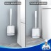 MR.SIGA Toilet Brush and Holder, Toilet Brush with Wall Mounted Container for Bathroom, White