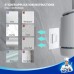 MR.SIGA Toilet Brush and Holder, Toilet Brush with Wall Mounted Container for Bathroom, White