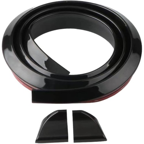 DuDuZui Car Rear Spoiler, 1.5 m Universal Glossy Black Car Boot Spoiler Rubber Strip Spoiler Tailfin Tailgate Hatchback for Most Common Cars