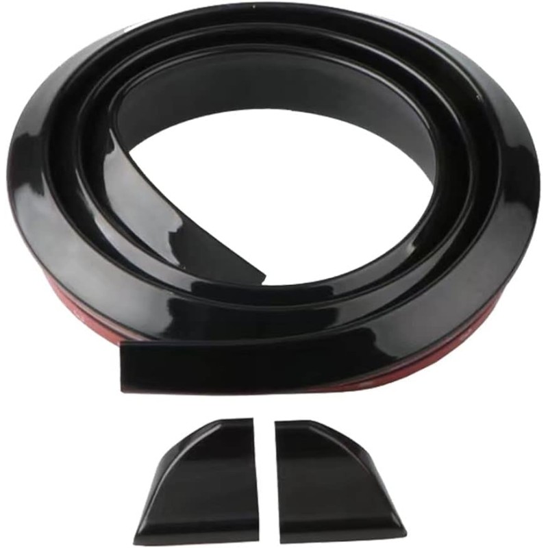 DuDuZui Car Rear Spoiler, 1.5 m Universal Glossy Black Car Boot Spoiler Rubber Strip Spoiler Tailfin Tailgate Hatchback for Most Common Cars