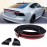 DuDuZui Car Rear Spoiler, 1.5 m Universal Glossy Black Car Boot Spoiler Rubber Strip Spoiler Tailfin Tailgate Hatchback for Most Common Cars
