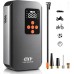 Cxy 7500 mAh Battery Air Pump Bicycle, Electric Compressor, Portable Bicycle Pump, Mini Tyre Pump, Rechargeable Battery Compressor with 4 Different Nozzles for Cars, Motorcycles, Bicycles and Balls