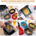 2 x Airfryer Silicone Mould for Ninja Foodi AF400EU AF300EU, Hot Air Fryer Accessories, Silicone Airfryer Accessories for Ninja Foodi Max Dual Zone, Hot Air Fryer Baking Mould