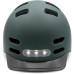 Urban Prime Unisex - Adult Urban Helmet Protective Helmet with Front and Rear Light, Visor, E-Bike, Electric Scooter, Green, 58-61 cm