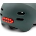 Urban Prime Unisex - Adult Urban Helmet Protective Helmet with Front and Rear Light, Visor, E-Bike, Electric Scooter, Green, 58-61 cm