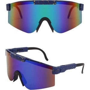 ZNBIOINA Polarized Sports Sunglasses for Men Women UV400 Vipers Glasses with Adjustable Legs for Cycling Driving Running Golf