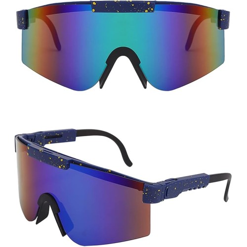 ZNBIOINA Polarized Sports Sunglasses for Men Women UV400 Vipers Glasses with Adjustable Legs for Cycling Driving Running Golf