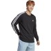 adidas Male Adult Essentials French Terry 3-Stripes Sweatshirt (Long Sleeve)