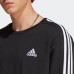 adidas Male Adult Essentials French Terry 3-Stripes Sweatshirt (Long Sleeve)