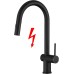 YardMonet Low Pressure Kitchen Tap, Black, Kitchen Tap Low Pressure with Shower Extendable 2 Modes, Black Kitchen Tap, Low Pressure 3 Connections, 360° Swivel Sink Tap for Kitchen