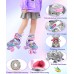 Children's Unicorn Roller Skates for Girls. Suitable for 3-6 Years Old With luminous wheels, 4-Pejiijar adjustable beginner quad roller skates for Christmas and birthday gifts