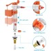 Ibergrif Filling Valve/Float Valve for Cisterns, Lower and Side Double Use, Cistern Replacement Parts, M12 17(G3/8) Cistern Valve with Water Filter