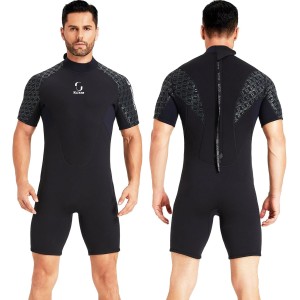 Wetsuit Women Men 3 mm Short Sleeve with Back Zip for Surfing Swimming Kayaking Snorkelling Canoeing Scuba Diving
