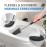 BROSS® Silicone Toilet Brush - Patented Toilet Brush - Toilet Brush Black - Toilet Brush & Toilet Brush Holder with Wall Mounting & Turbo Drying - Innovative & Antibacterial - Set of 1
