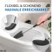 BROSS® Silicone Toilet Brush - Patented Toilet Brush - Toilet Brush Black - Toilet Brush & Toilet Brush Holder with Wall Mounting & Turbo Drying - Innovative & Antibacterial - Set of 1