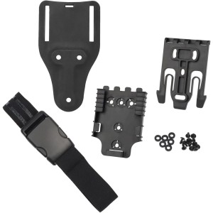Tactical Quick Locking System Kit, Belt Loop QLS 22 19 Adapter Base Quick Release Buckle Drop Leg Belt Gun Holster Paddle Adapter