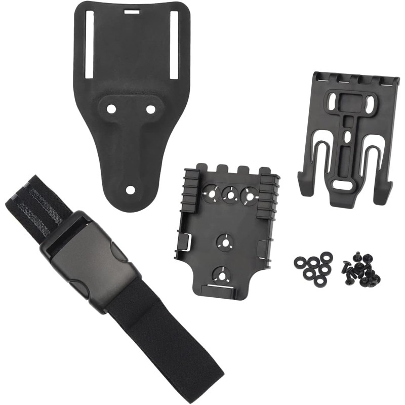 Tactical Quick Locking System Kit, Belt Loop QLS 22 19 Adapter Base Quick Release Buckle Drop Leg Belt Gun Holster Paddle Adapter