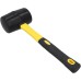 Hardy Working Tools Rubber Mallet 75 mm, Large Rubber Mallet with Two-Component Handle