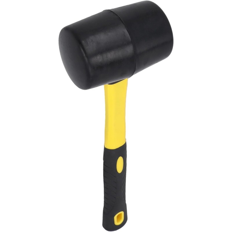 Hardy Working Tools Rubber Mallet 75 mm, Large Rubber Mallet with Two-Component Handle