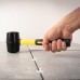 Hardy Working Tools Rubber Mallet 75 mm, Large Rubber Mallet with Two-Component Handle