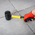 Hardy Working Tools Rubber Mallet 75 mm, Large Rubber Mallet with Two-Component Handle