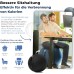 Backerz Office Seat Ball, Ergonomic 75 cm, Ergonomic Seating Furniture for Office and Home Office, Durable Fabric, Gymnastics Ball, Fitness Ball, Ball Chair with Ball Pad, Washable Linen Cover, Black
