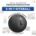 Backerz Office Seat Ball, Ergonomic 75 cm, Ergonomic Seating Furniture for Office and Home Office, Durable Fabric, Gymnastics Ball, Fitness Ball, Ball Chair with Ball Pad, Washable Linen Cover, Black