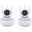 GC GLOBALCOMMERCE Kit 2 Cameras WiFi IP Wireless 1080P Motorised with Infrared for Video Surveillance with 3 Antennas Control with Yoosee App