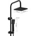 EISL Easy Energy DX12004BL-A Shower Set Black Shower System without Tap 2 in 1 with Large Rain Shower (170 x 170 mm) and Hand Shower without Fittings Ideal for Retrofitting Complete Mounting Set