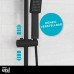 EISL Easy Energy DX12004BL-A Shower Set Black Shower System without Tap 2 in 1 with Large Rain Shower (170 x 170 mm) and Hand Shower without Fittings Ideal for Retrofitting Complete Mounting Set