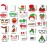 32 Pieces Christmas Party Photo Props, Christmas Photo Booth Props, Xmas Party Photo Supplies, Creative Christmas Props, Xmas Party Photo Supplies for Christmas Decoration