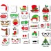 32 Pieces Christmas Party Photo Props, Christmas Photo Booth Props, Xmas Party Photo Supplies, Creative Christmas Props, Xmas Party Photo Supplies for Christmas Decoration