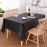 Homaxy PU Tablecloth, Washable, Lotus Effect, High Quality (350 g/m²), Square, 100 x 140 cm, Tablecloth, Ornaments, Tablecloth, Water-Repellent, Table Linen, Stain Protection, Easy Care, Black