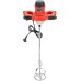 QWORK Mortar Stirrer Agitator - 220 V 2100 W 1200 rpm 6 Gears - M14 Thread - for Paint, Plaster and Screed
