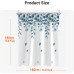Lerores Shower Curtain, 180 x 180 cm, Green Leaves Plant Weighted Hem, Anti-Mould Textile, Water-Repellent, Washable Polyester Fabric Bath Curtains for Bathroom, Bathtub with 12 Shower Curtain Rings