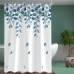Lerores Shower Curtain, 180 x 180 cm, Green Leaves Plant Weighted Hem, Anti-Mould Textile, Water-Repellent, Washable Polyester Fabric Bath Curtains for Bathroom, Bathtub with 12 Shower Curtain Rings