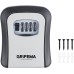 GRIFEMA Key Safe Wall Mounted Weatherproof Key Safe 4 Digit Key Box with Code, Key Cabinet with Number Code, Robust, Safe, Key Hiding Place for Keys Door Card, Zinc Alloy