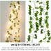 A.bigwhale Fairy Lights with Leaves, Artificial Ivy with Fairy Lights, Ivy Garland Fairy Lights Indoor 2 m, Green Leaf Ivy Vine with 20 LED Lights, Spring Plants Decoration for Wedding Party