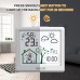 LEVIPE Wireless Weather Station with Outdoor Sensor, Digital Wireless Weather Station with Indoor Outdoor Temperature and Humidity Weather Forecast, Alarm Clock, Time Display (White)