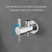 Ibergrif Angle Valve 1/2 Inch Wall Connection, 3/8 Inch Hose Connection, Corner Control Valve, Angle Valve Sink for Cold Hot Water Drinking Water, Chrome