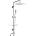 Görbach Rain Shower System with Shelf Shower Set without Shower Fitting Chrome (20 x 20 cm)