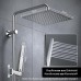 Görbach Rain Shower System with Shelf Shower Set without Shower Fitting Chrome (20 x 20 cm)