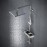 Görbach Rain Shower System with Shelf Shower Set without Shower Fitting Chrome (20 x 20 cm)