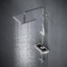 Görbach Rain Shower System with Shelf Shower Set without Shower Fitting Chrome (20 x 20 cm)