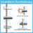 Görbach Shower Set Shower Rail with Shower Head Holder Stainless Steel Shower Rail 70 cm Shower Wall Rail with Variable Wall Fixings for Variable Adaptation to Existing Drill Holes Chrome