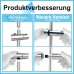 Görbach Shower Set Shower Rail with Shower Head Holder Stainless Steel Shower Rail 70 cm Shower Wall Rail with Variable Wall Fixings for Variable Adaptation to Existing Drill Holes Chrome